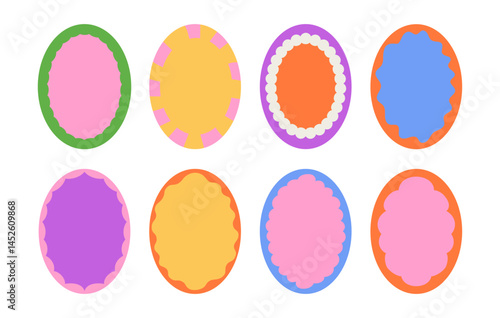 Vector simple minimal backgrounds  in brigh bold colors, simple wavy and groovy naive style, abstract simple hand drawn design templates, frames and borders for cards and prints