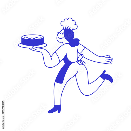 Vector logo design template and graphic element for advertising, branding, posters and banners, funny cartoon illustration with smiling character and mascot,