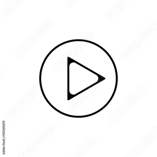 Free Download Triangle-shaped play icon for media apps, video players, and digital user interface controls. - GFXLoad