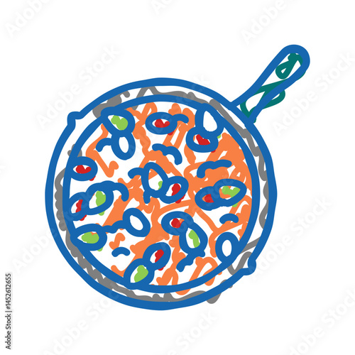 chili con carne icon doodle illustration