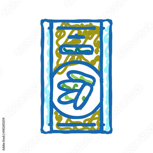 cucumber seed icon doodle illustration