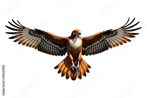 eagle in flight vector illustration