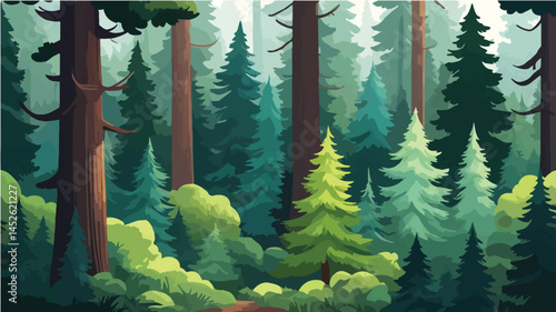 green forest background illustration