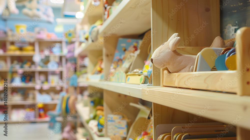 Empty wooden toy shelf with scattered toy blocks, symbolizing childhood memories and minimalist parenting concept. Vintage wooden furniture and nostalgic playroom decor. Empty wooden toy shelf with scattered toy blocks, symbolizing childhood memories and minimalist parenting concept. Vintage wooden furniture and nostalgic playroom decor.
