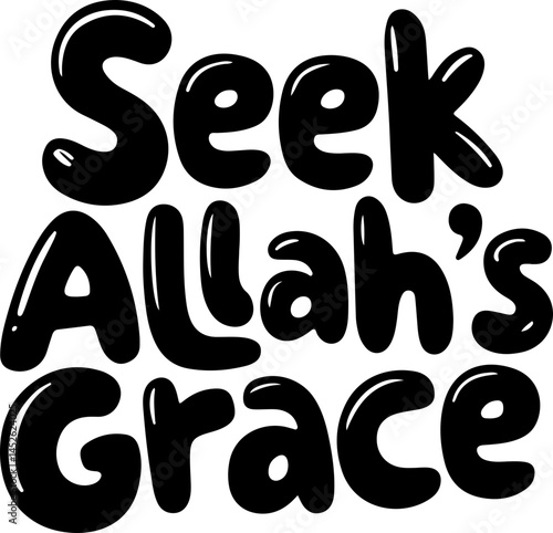 Seek Allah's Grace Islamic Quote