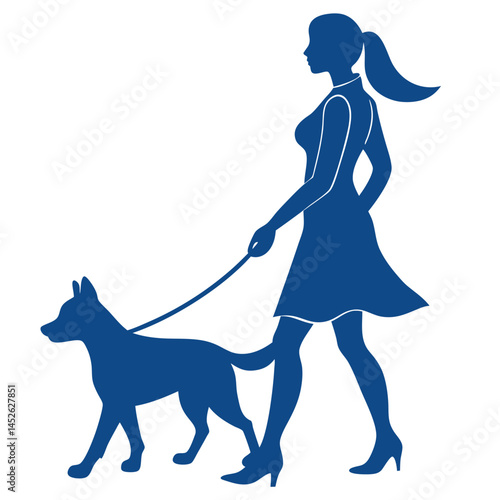 woman with dog