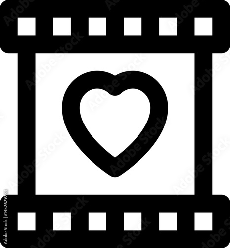 Family movie line icon