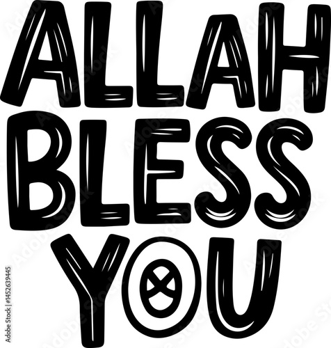 Allah Bless You Islamic Blessing Graphic