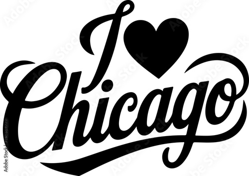 I Heart Chicago City Graphic Design