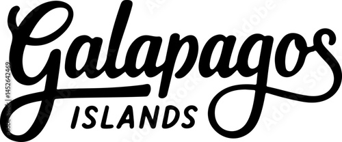 Galapagos Islands Handwritten Logo Design