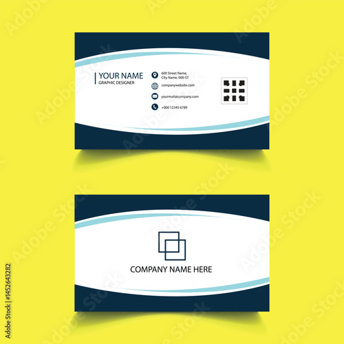 Business card design template, Clean professional business card template, visiting card, business card template.