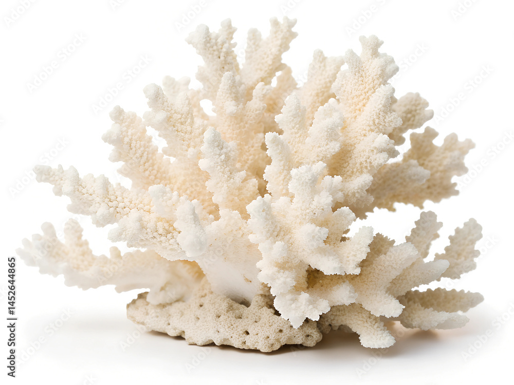 Naklejka premium White Coral isolated on white background.