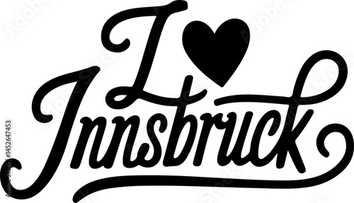 I Love Innsbruck Austria Design Graphic