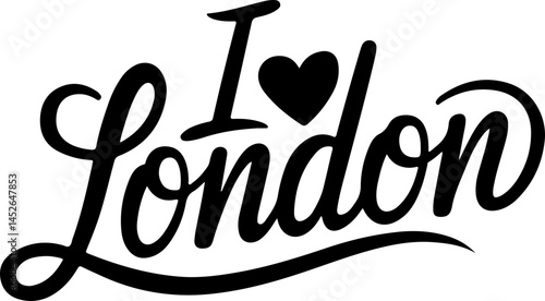 I Love London Typography Design.