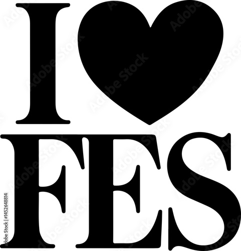 I Love Fes City Morocco Graphic