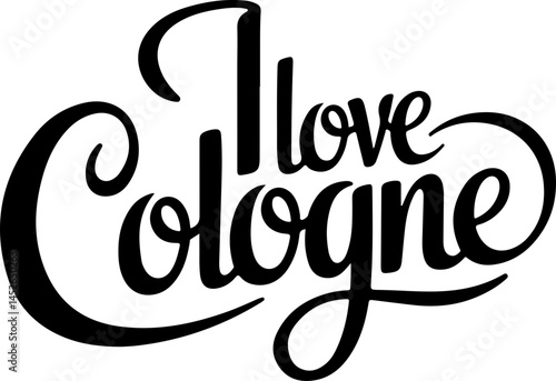 I Love Cologne Calligraphy Design