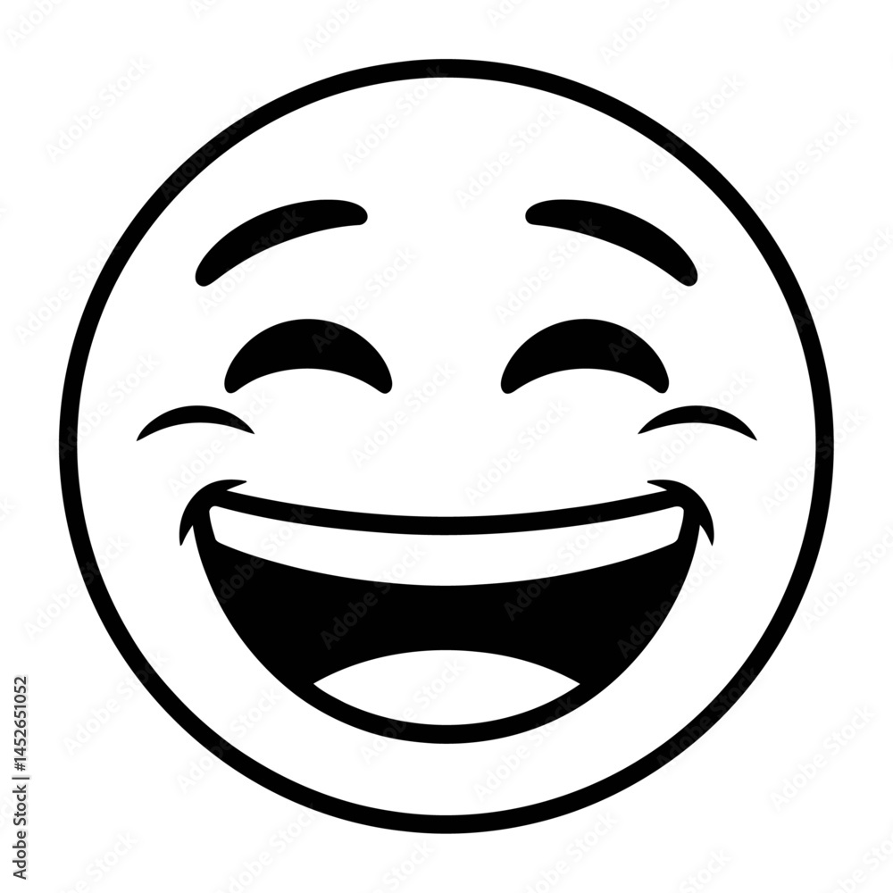 Big Laughing Emoji Face - Isolated Transparent Background Illustration Design Big Laughing Emoji Face - Isolated Transparent Background Illustration Design