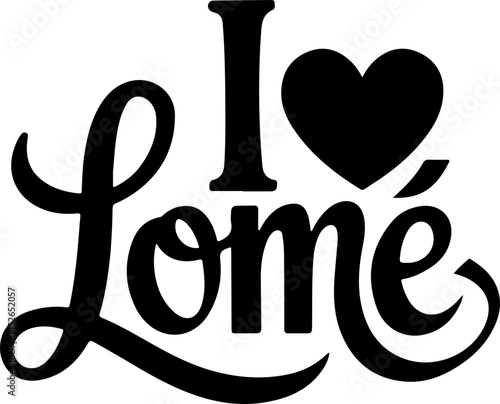 I Love Lome Togo Heart Graphic