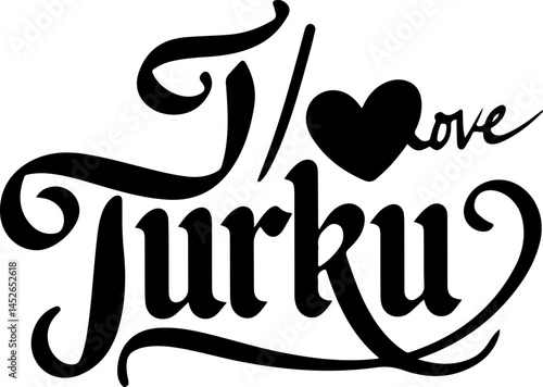 I Love Turku City Design Graphic
