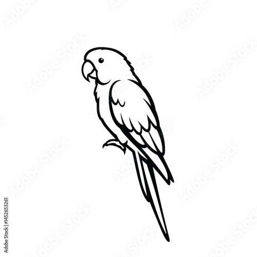 parrot silhouette vector, parrot bird icon clip art 