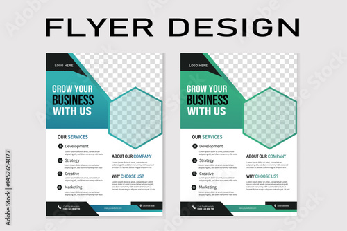 Corporate creative colorful business flyer template design Perfect for creative professional business. vector template 