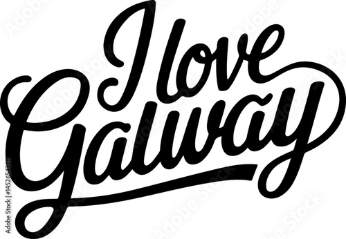 I Love Galway City Typography