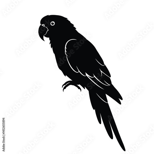 parrot silhouette vector, parrot bird icon clip art 