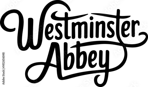 Westminster Abbey Calligraphy Design Logo