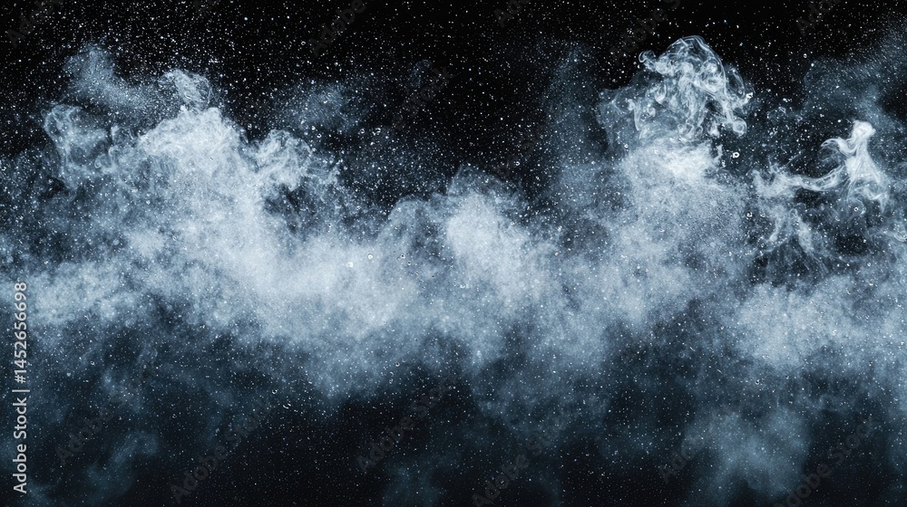 Abstract digital art of wispy, light-gray smoke against a dark background. Abstract digital art of wispy, light-gray smoke against a dark background.