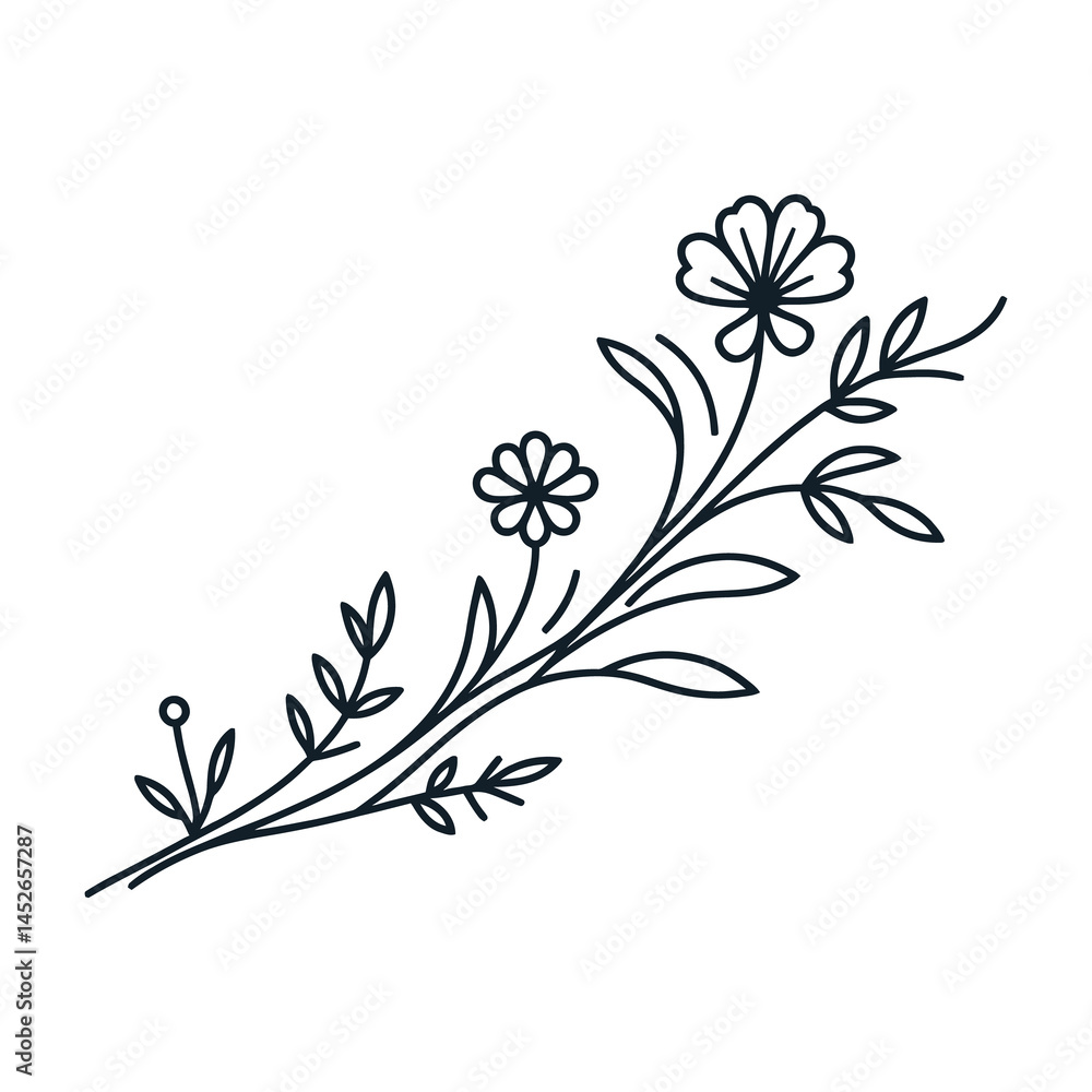 Minimal Floral Border Vector for free download Minimal Floral Border Vector for free download