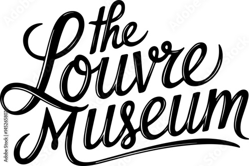 The Louvre Museum Handwritten Logo