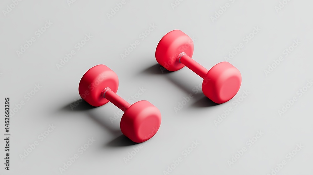 Coral red dumbbells Coral red dumbbells