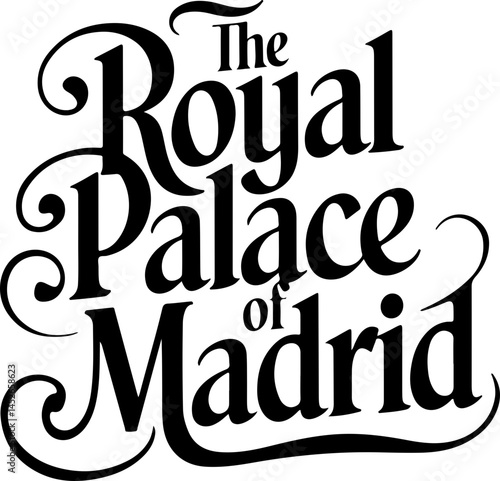 Royal Palace Madrid Text Logo Design