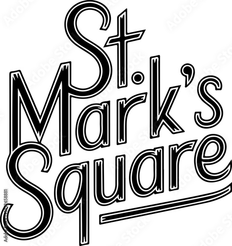 St. Mark's Square Text Logo Design
