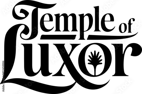 Luxor Temple  Elegant Black Logo