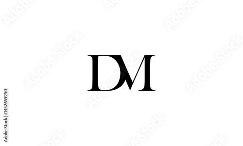 DM initial letter, monogram logo