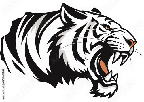 Wallpaper Mural Powerful Tiger Emblem Illustration Torontodigital.ca