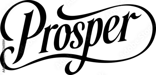Prosper Script Logo Design Vector