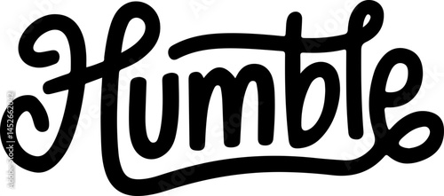 Bold Handwritten Humble Word Art