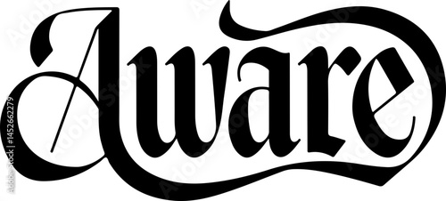 Blackletter Aware Word Art Design