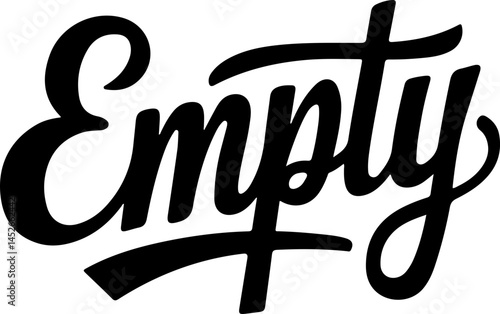 Black Script Empty Word Design