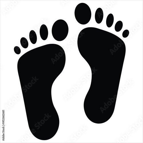 foot prints vector