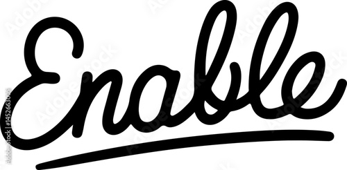 Bold Cursive Enable Word Art.