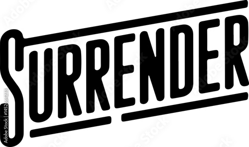 Bold Black Surrender Typography Design