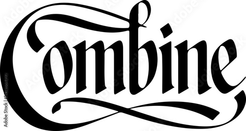Combine Harvester Logo Design Text