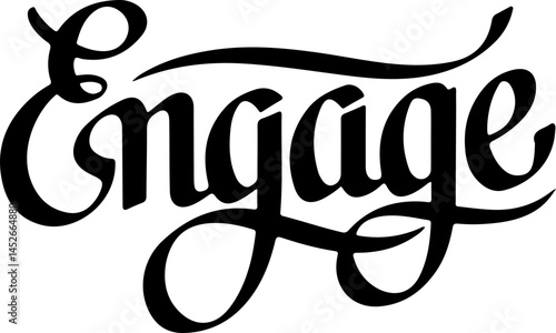 Engage Now Bold Script Typography