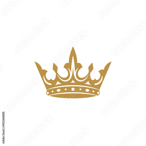 Crown icon.  Crown symbol isolated on white background.  Crown sign. vector illustration.