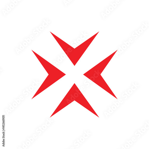 Symbol of Valor and Heritage: A Modern Interpretation of the Maltese Cross Representing Courage, Service, and Timeless Nobility, Company logo design.
service symbol