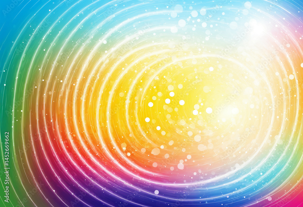 abstract rainbow swirl with glowing center