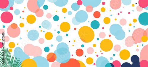 Obraz na płótnie abstract colorful dot and shape pattern on white background w salonie